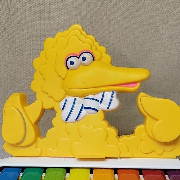 Sesame Street 1983 Vintage Big Bird Xylophone, 1995 Tyco Pop Up School Bus - Picture 10 of 14